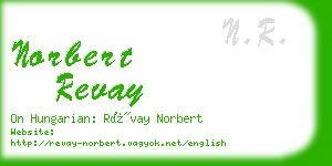 norbert revay business card